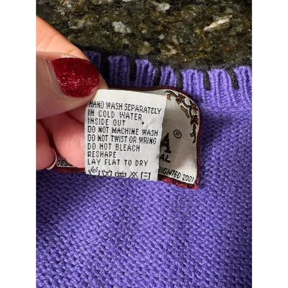 Vintage Tiara International Halloween Sweater Vest Women's S Purple - Picture 8 of 8